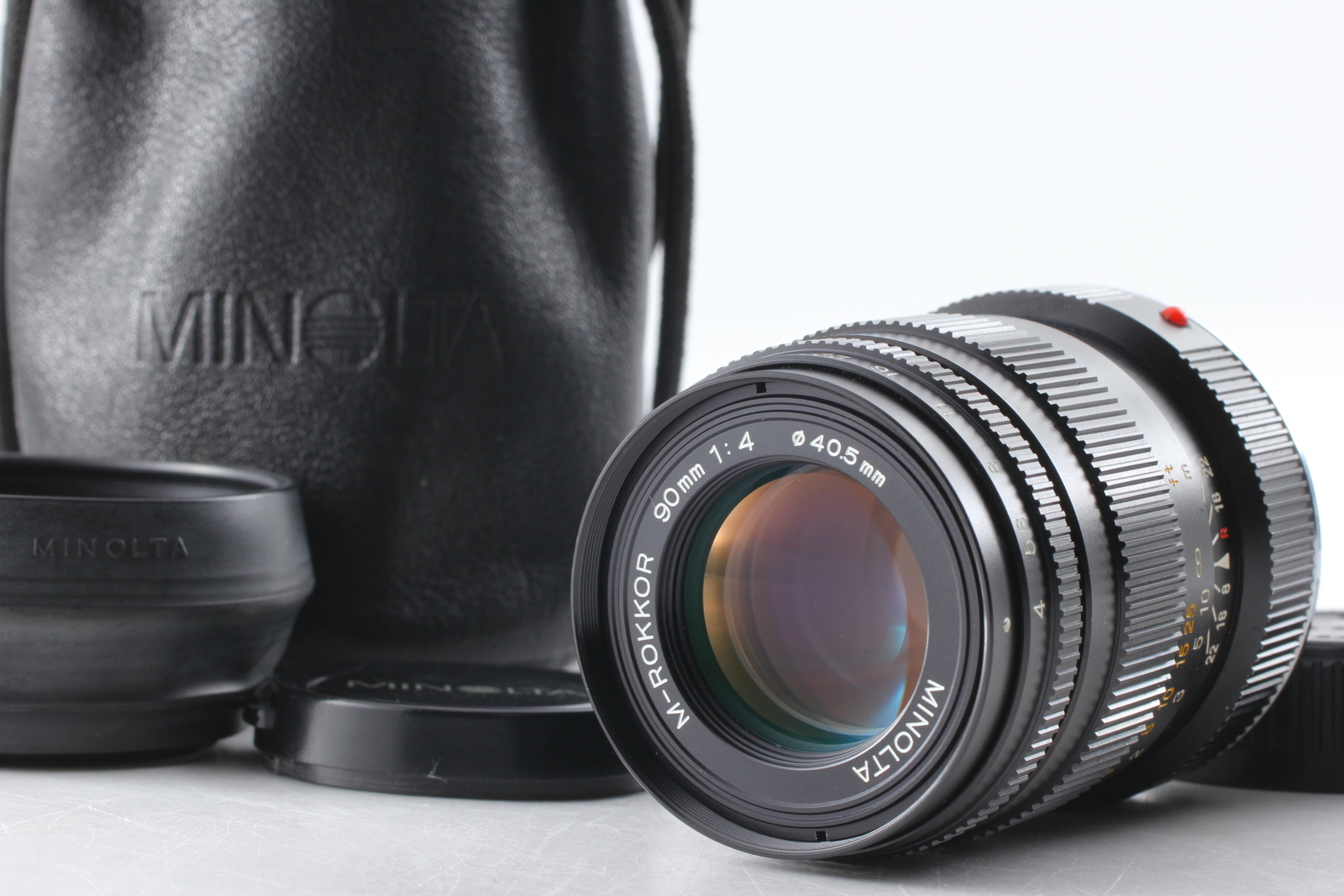 Mint Minolta M-Rokkor 90mm f/4 Lens with Hood for Leica M CL CLE Japan Import