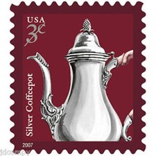 20 Mint Stamps Early American SILVER COFFEEPOT, Coffee Pot, ca 1786 Philadelphia