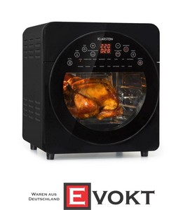 Klarstein Freidora de aire caliente Mini Horno Asador Parrilla 14L negro  pantalla de 1700 vatios | eBay