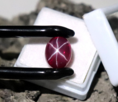 Earth Mined Star Ruby Cabochon Gemstone AAA Quality Star Ruby Stone Oval Cut 9ct