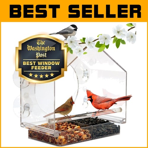 Lifetime Guarantee Bird Feeders 2-Pack - Ideal for Attracting Wild Garden Birds