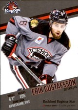 2017-18 Rockford IceHogs Team Issue #10 Erik Gustafsson Nynashamn Sweden Card