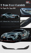 For 19 Supra A90 Trd Type Carbon Fiber Door Garnish Pair Glossy Exterior