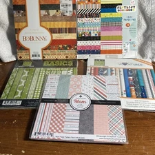 Lot Of 5 Brand New Paper Packs 6x6 Sealed Big Variety