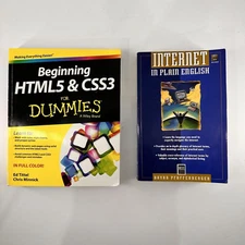 Beginning HTML5 & CSS3 For Dummies Ed Tittel & Internet in Plain English Bundle