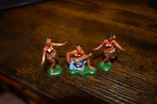 1970s Plastic Hula & Luau Hawaiian Guitar Figure Hawaii Cake Toppers Hong Kong