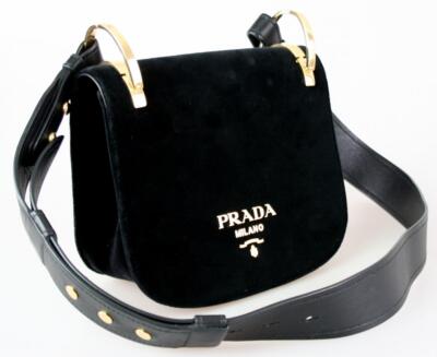 PRADA PIONNIERE CORSAIRE ABEND TASCHE HANDTASCHE 1BD039 SCHWARZ