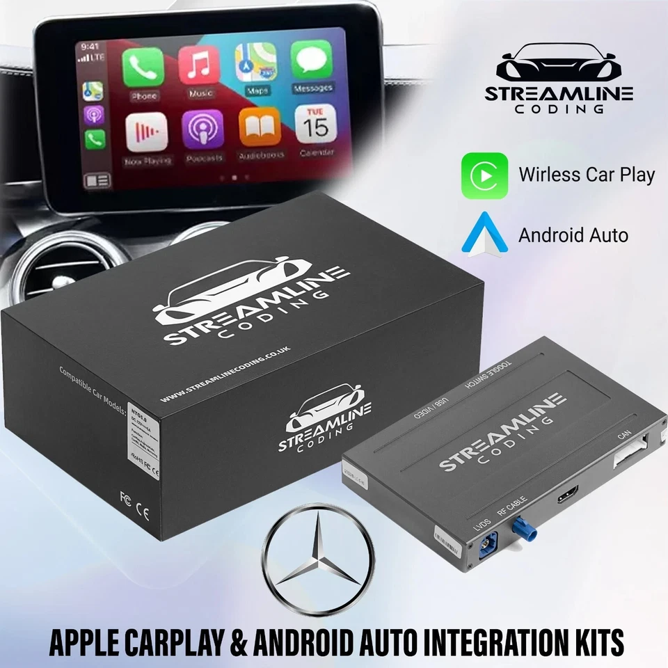 FOR MERCEDES BENZ Mercedes Benz NTG 5.0/5.1 Wireless CarPlay & Android Auto Integration Retrofit