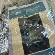 Vintage Craftways Herrschners Water Dragon Latch Rug Kit 133732 New