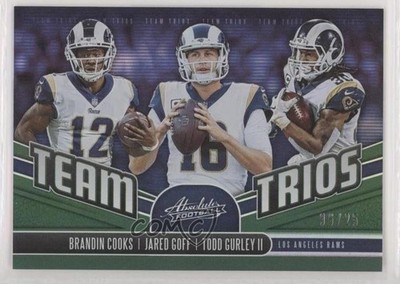 2019 Panini Absolute Team Trios Green Spectrum 5/25 Brandin Cooks Jared Goff 1u6