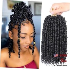 8 Packs Passion Twist Crochet Hair 10 Inch Pre Twisted 10 Inch Pack of 8 1B 