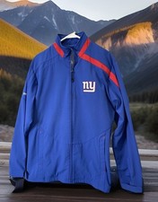    New York Giants NFL Reebok Onfield Windbreaker Zip Jacket Blue Men's Sz S