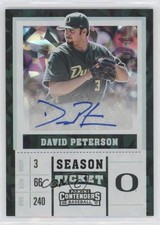 2017 Panini Elite Extra Edition Cracked Ice Ticket 7/24 David Peterson Auto xr1