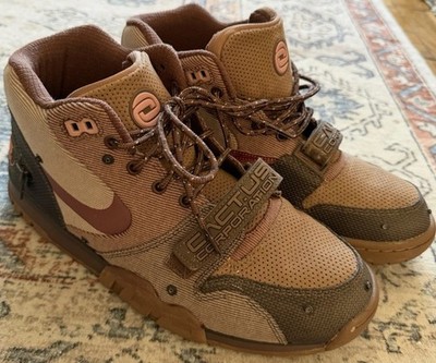 Travis Scott x NIKE Air Trainer 1/CJ Lt Chocolate/Rust Pink Men's 10.5 With Box