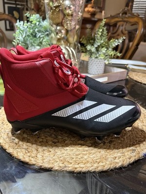 Adizero Chaos Football Linemen Cleats Red Black (IE3999) Men s Size 9