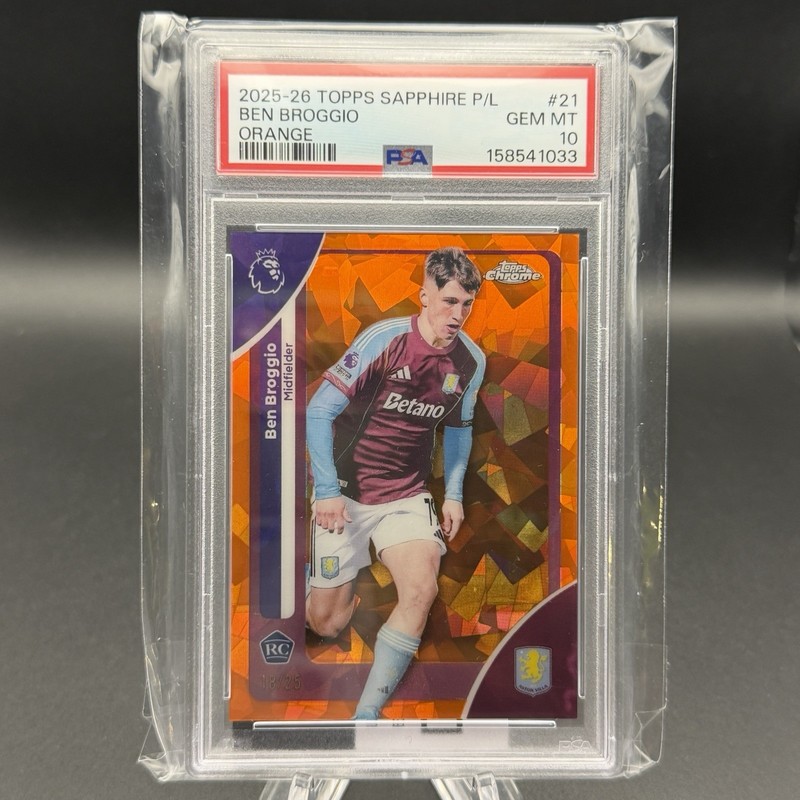 2026 Topps Chrome Sapphire Ben Broggio Orange Refractor RC #/25 PSA 10 GEM MINT