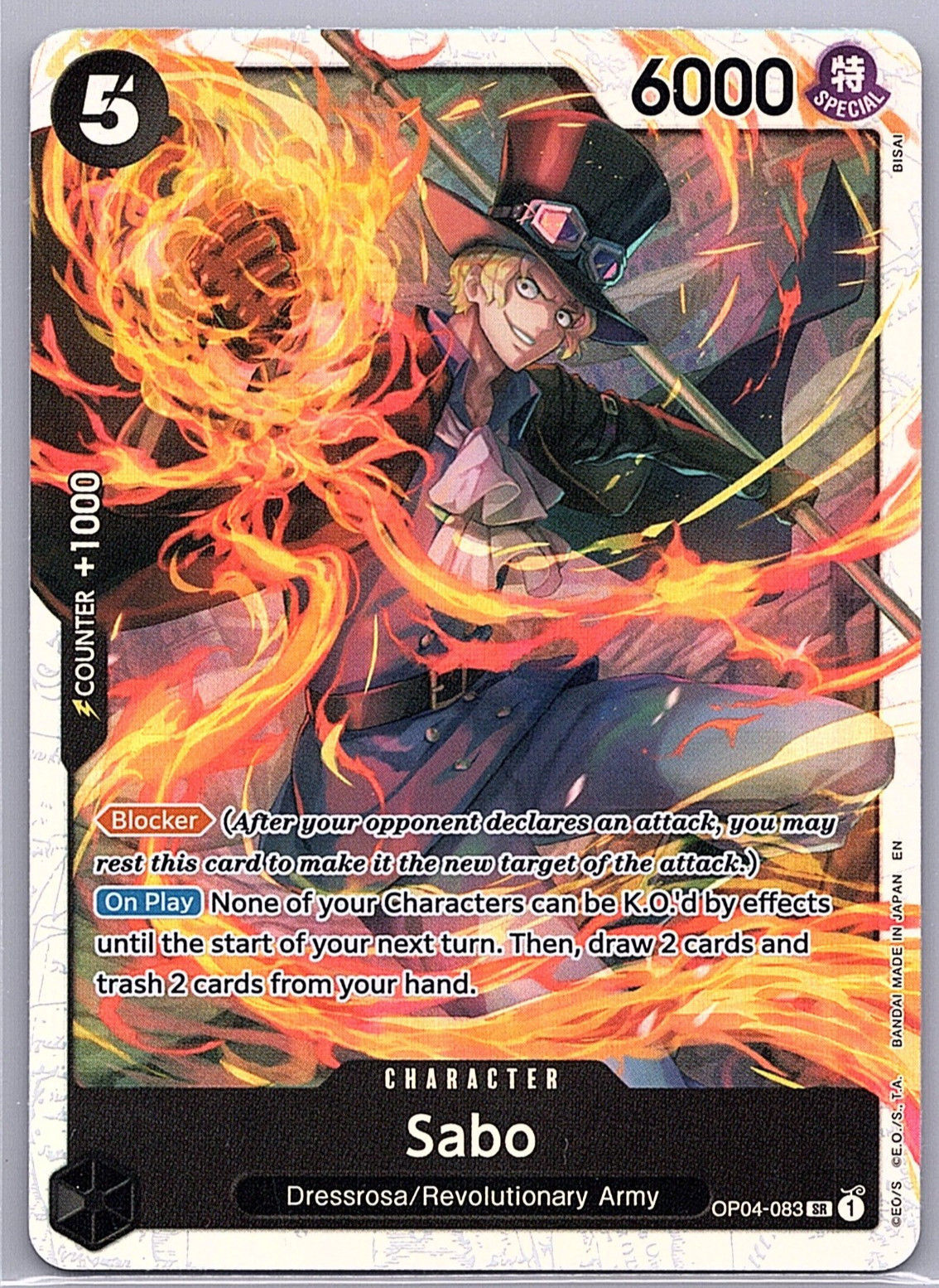 One Piece TCG Premium Booster - The Best Vol. 2 - PRB-02: Sabo OP04-083 - SR NM