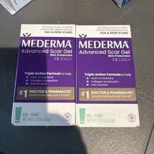 2 Pack of Mederma Advanced Scar Gel 0.7oz Skin Protectant Daily Exp 08/2028