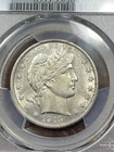 PCGS AU55 1915 D BARBER HALF DOLLAR NEAR BLAST WHITE BEAUTIFUL LUSTER