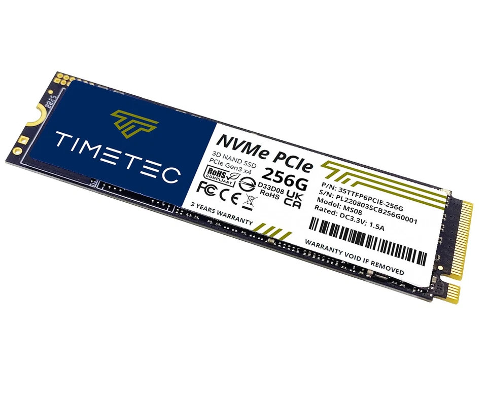 256GB SSD NVMe PCIe Gen3x4 8Gb/s M.2 2280 3D NAND High Performance SLC Cache ... - Image 4 of 4