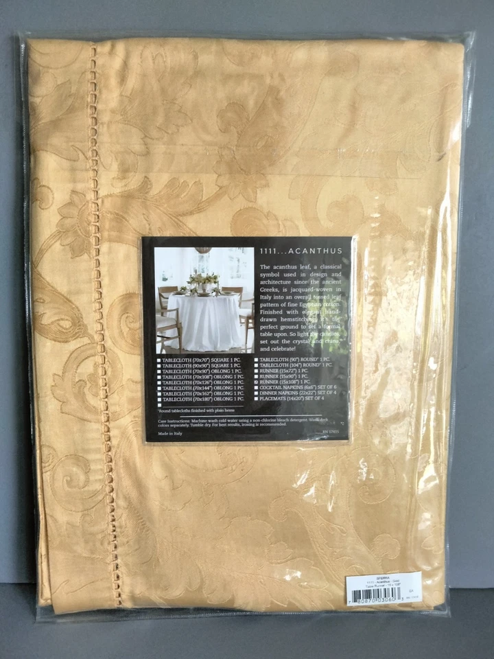 New Sferra Acanthus Gold Table Runner 15" x 108" - Image 3 of 4