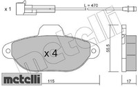 Metelli 22-0159-0 Bremsbelagsatz FüR Scheibenbremse Bremsbelagsatz