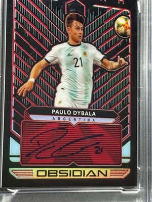 PANINI DYBALA ディバラ パッチ Auto 68シリ 1stナンバー Paulo Dybala PSA 9 Obsidian Red /22 Auto Signed 2019-20 #AU-PD