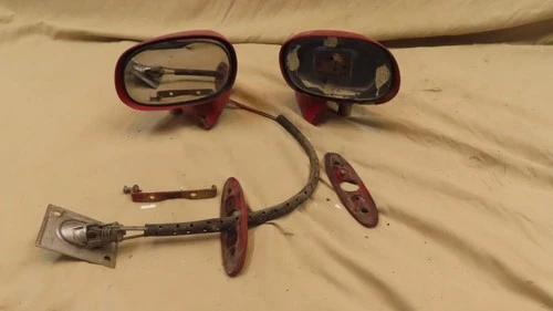 Pair Door Bullet Sport Mirror 1 Remote Nova Camaro Firebird Monza GTO Grand Prix