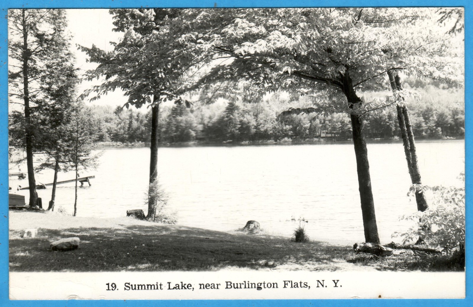 Burlington Flats, NY, Summit Lake Real Photo RPPC Postcard-image