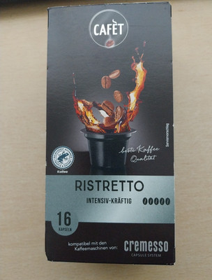 Cafet für , Kaffekapseln Ristretto  intensiv 16 Stück