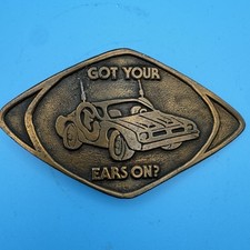 Got Your Ears On CB Radio Race Car Vintage Belt Buckle 1970s Diamond Shape