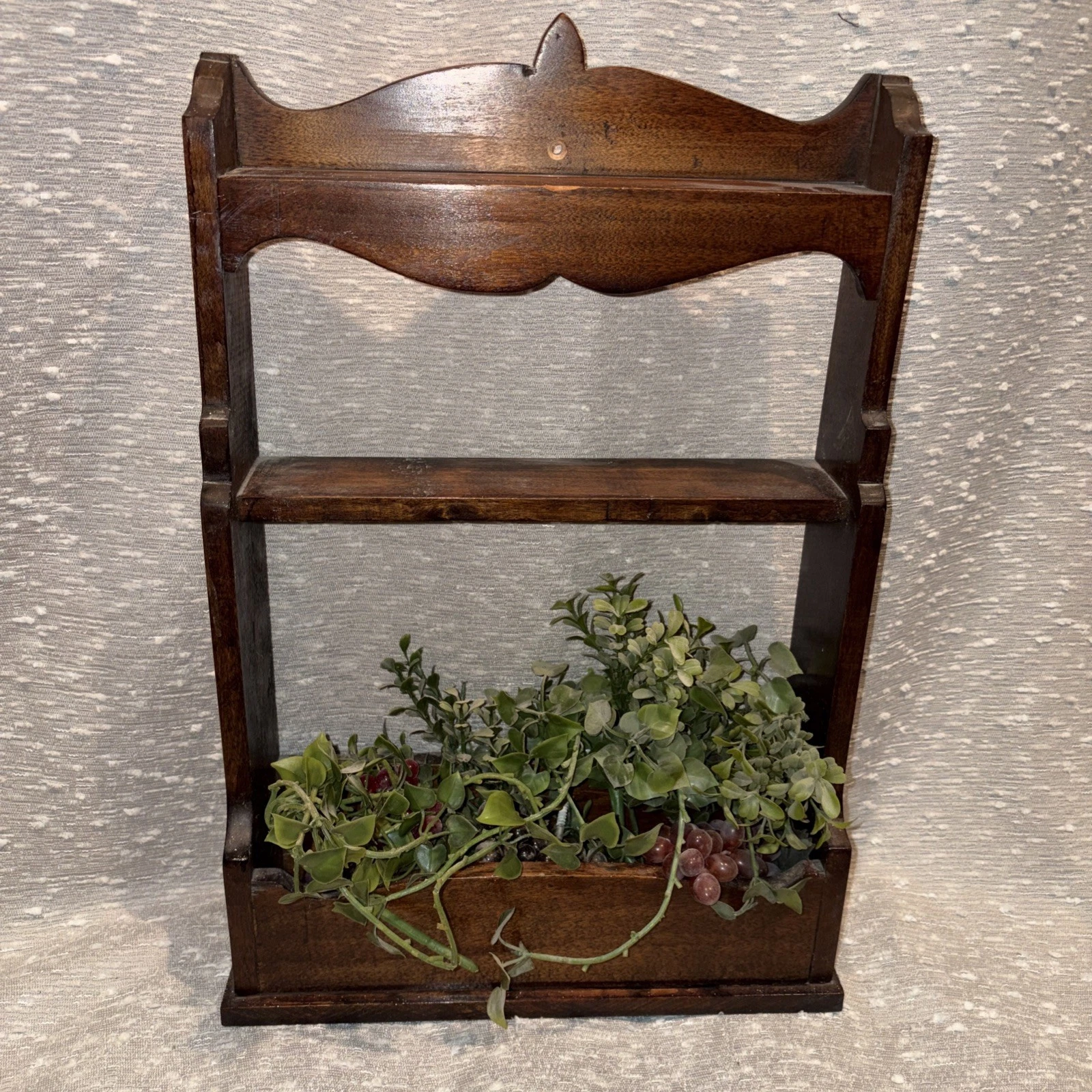 Vintage RusticFarm house Spice Rack Wall Mount 2 Tier WithStorage Area On bottom
Opens in a new wind