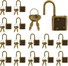 Mini Lock with Key, Small Luggage Lock, Little Padlock, Diary Lock, Bronze Lock,