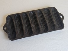 Corn Cornbread Cast Iron 7 Mold Made in USA "C" 13 1/4" x 6" Country Decor