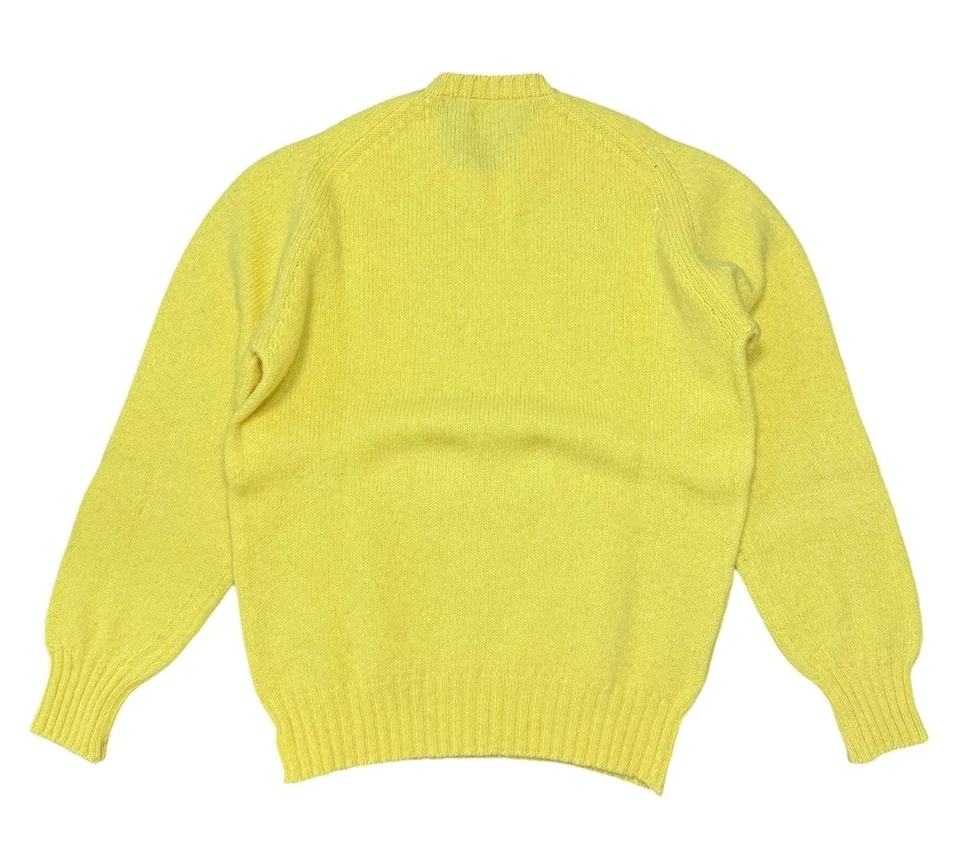 Antigo anos 50 44/L Brooks Brothers Shetland lã amarela gola redonda feita na Escócia - Imagem 2 de 4
