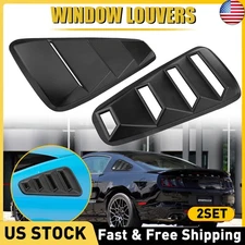 For Ford Mustang 2005-2014 2SET 1/4 Quarter Side Window Louvers Scoop Cover Vent
