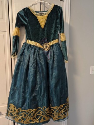 The Disney Store Princess Merida Brave Costume Dress Size 9/10 NEW WITH TAGS