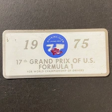 Watkins Glen Grand Prix 1975 Formula 1 Collectible Plaque Vintage