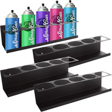 4 Pack Heavy-Duty Spray Can Holder, Aerosol Can Holder, 5 Can Spray Bottle Holde