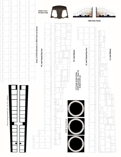 Shuttle Orbiter Late-Era "FIB" & White Tile Decal Sets in three scales - Picture 21 of 23