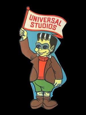 Vintage Universal Studios Lil  Frankie Monster Felt Die-Cut Souvenir