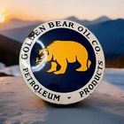 VINTAGE 1950's "GOLDEN BEAR PETROLEUM OIL" Co. (BAKERSFIELD) 15" PORCELAIN SIGN