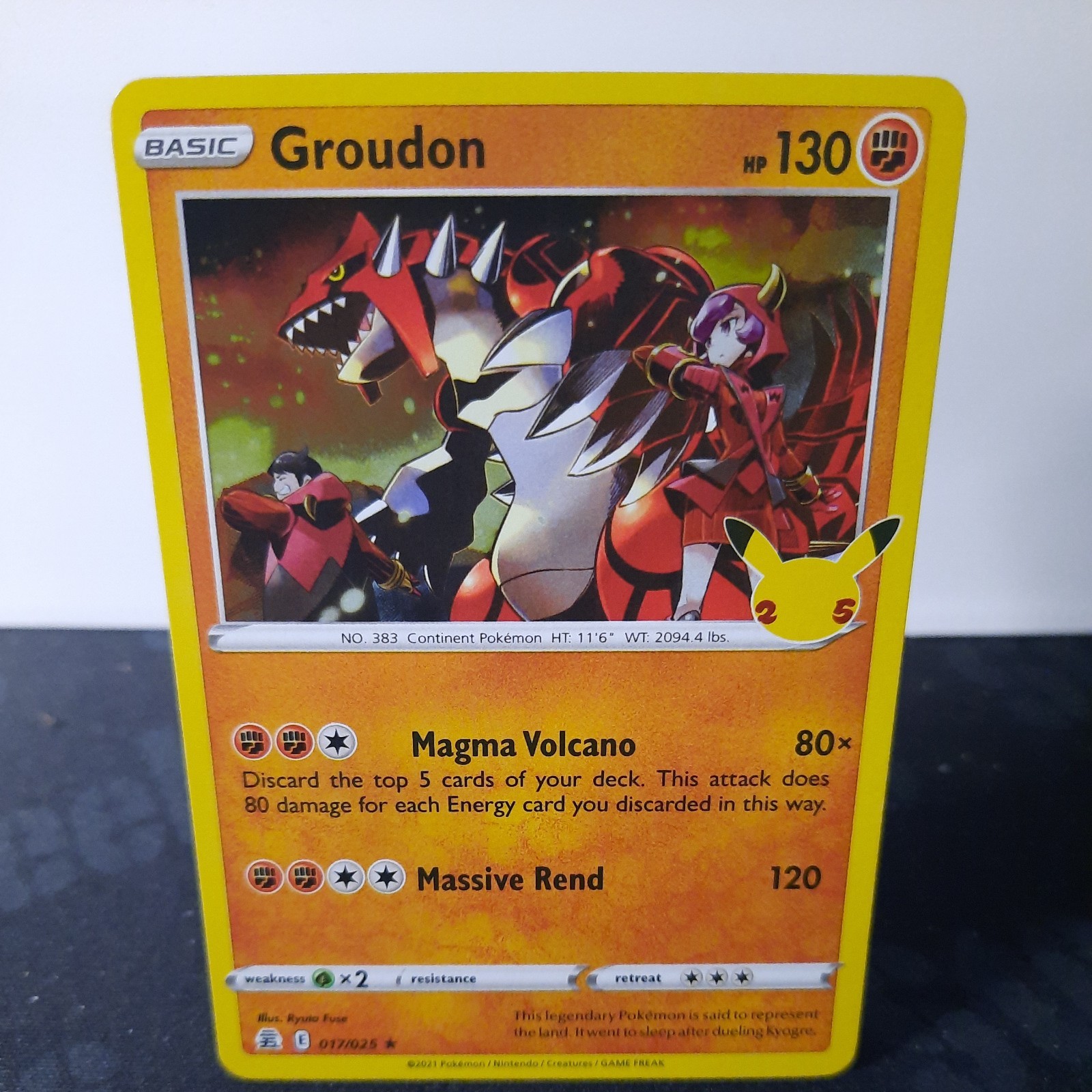 Pokemon Celebrations Groudon 17/25 Holo Rare LP