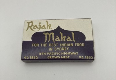 Rajah Mahal Matchbox Unstruck VTG 244 Pacific Hwy Crows Nest Sydney Australia