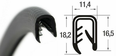 Kantenschutzprofil Kederband Gummi Profil Klemmprofil Schutzband SMI KS-S4-6S Z
