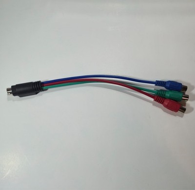 7 Pin S-Video Male to 3 RCA Female RGB Component HD TV Converter Adapter Cable