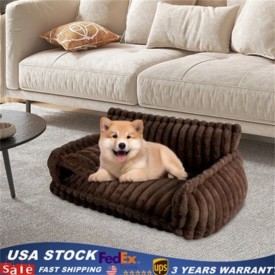 Pet Couch Dog Bed Cat Bed Washable Removable Fluffy Rabbit Plush Couch For Pet