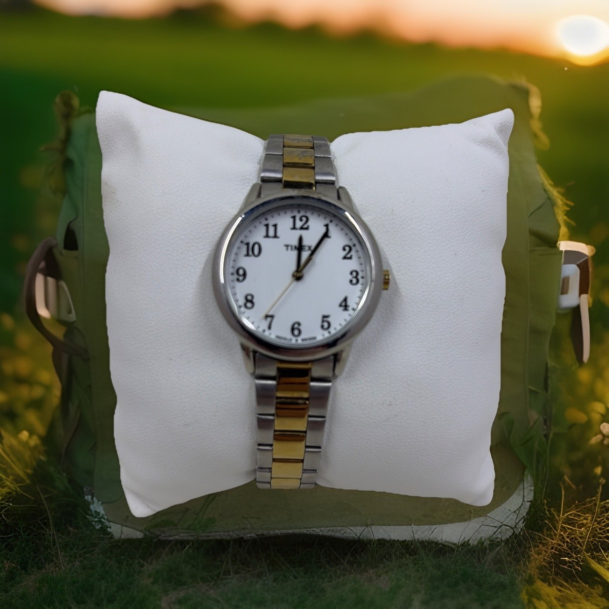 Vintage‎ 2002 Timex Easy Reader Two Tone 25mm Women\'s Quartz Watch SS Bracelet Timex Women main image 2