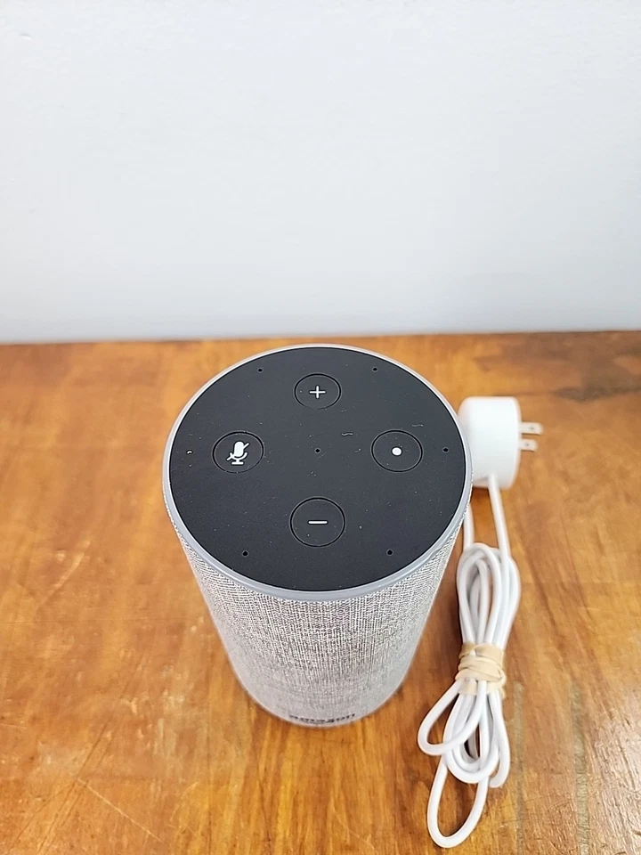Amazon Echo (2nd Generation) Smart Speaker (Alexa & Dolby) - Heather Gray Fabric - Image 3 of 4