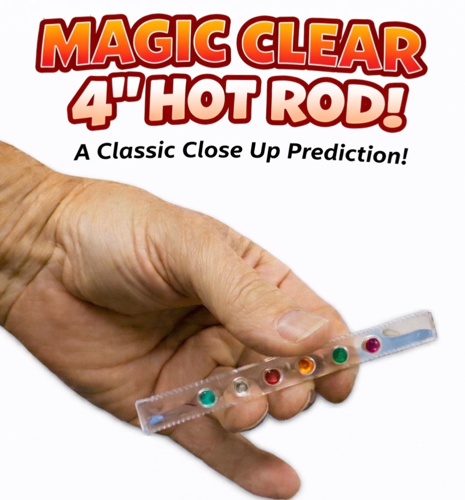 MAGIC CLEAR HOT ROD Gem Paddle Move Trick Stick Wand Spots Change